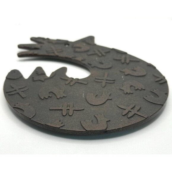 Rustic Metal Chicken Trivet 10" Decorative Farmhouse Kitchen Table Decor - Picture 6 of 7